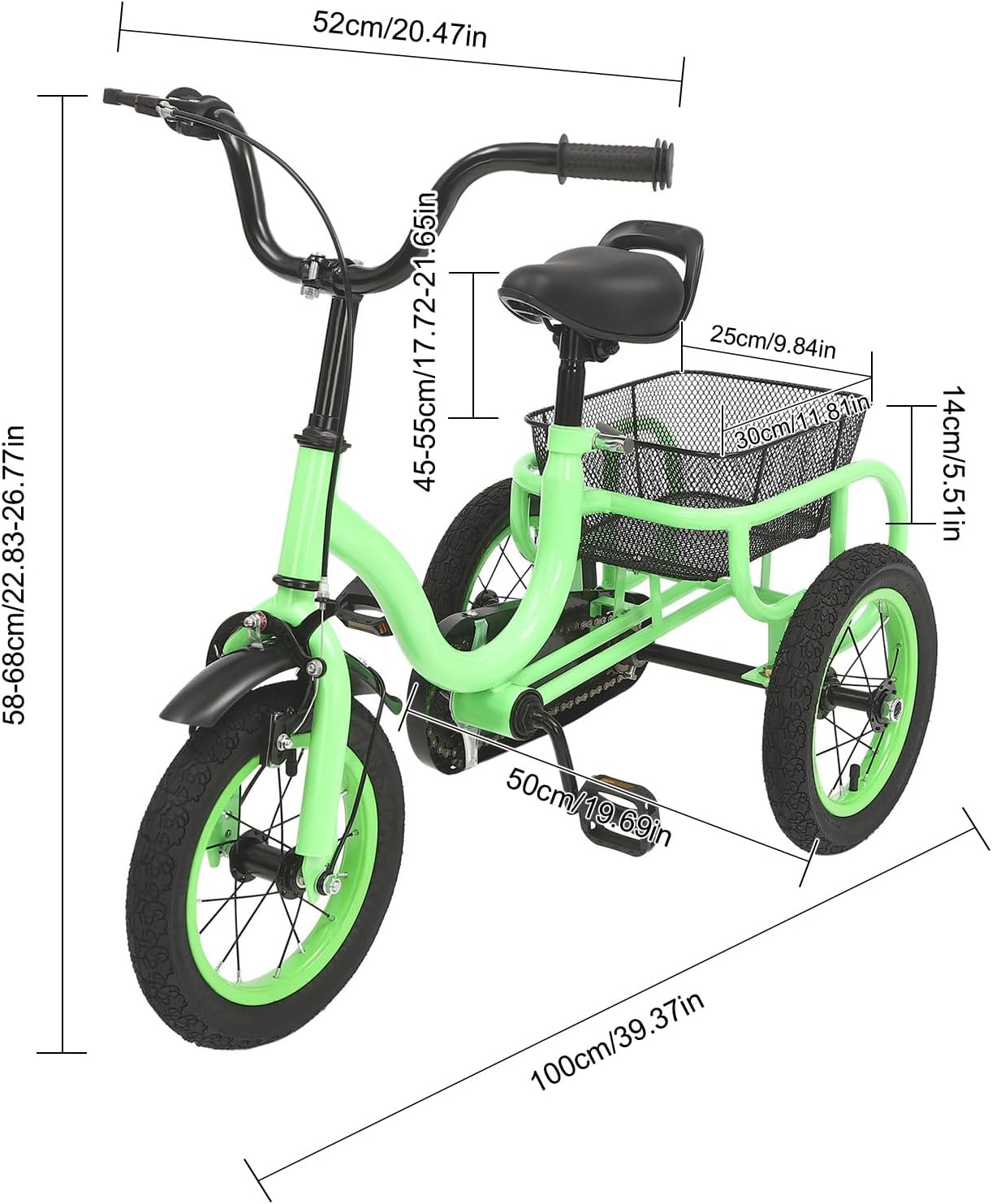 12 Inch Children's Tricycle Single Speed Trike – Bild 4