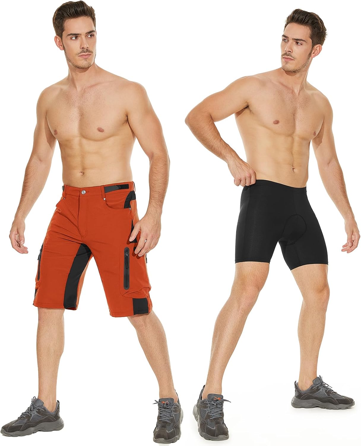 Cycorld MTB Men's Cycling Shorts, Quick-Drying Mountain Bike Trousers with 4D Seat Padding, Elastic Outdoor Sports Men's Cycling Shorts, MTB Bike Shorts – Bild 2