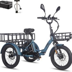 Fafrees F20 Mate E Bike Tricycle for Adults 48 V Approval [Official] Men’s E Bike Women, Electric Bicycle 3 Wheels 65 N.m, Electric Tricycle 20 Inches, Ebike Load Bicycle IPX5, Bicycle Fat Bike 180 kg