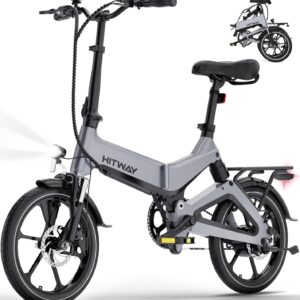 HITWAY E Bike Electric Bicycle, 16 Inch Folding Bike with 36 V/7.8 Ah Battery, 250 W Motor 25 km/h, Range 35-70 km, Urban Foldable E-Bike Pedelec for Adults and Youth