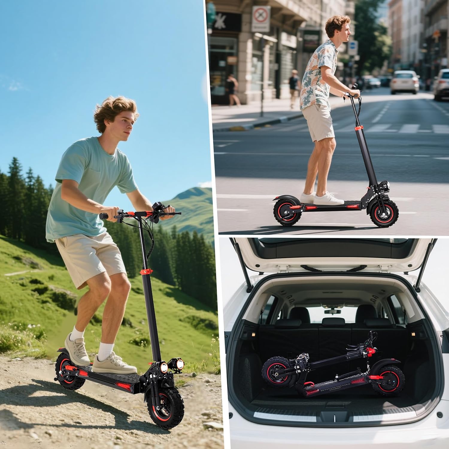 Adult Road Legal E-Scooter Range 45-55 km Max 20 km/h Speed Dual Suspension System IPX5 Waterproof Level Adjustable Handlebar Holiday Gift – Bild 7
