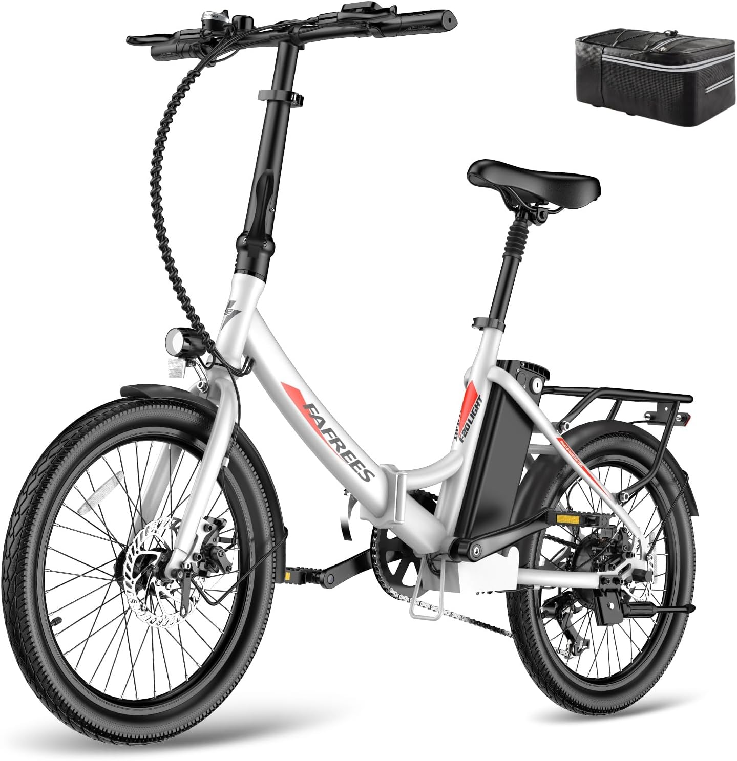 Fafrees F20 Light Folding E-Bike 20 Inch Electric Bicycle Men's 36 V 16.75 Ah / 20 Ah Battery, Women's 250 W, Pedelec 25 km/h, Range up to 130 km