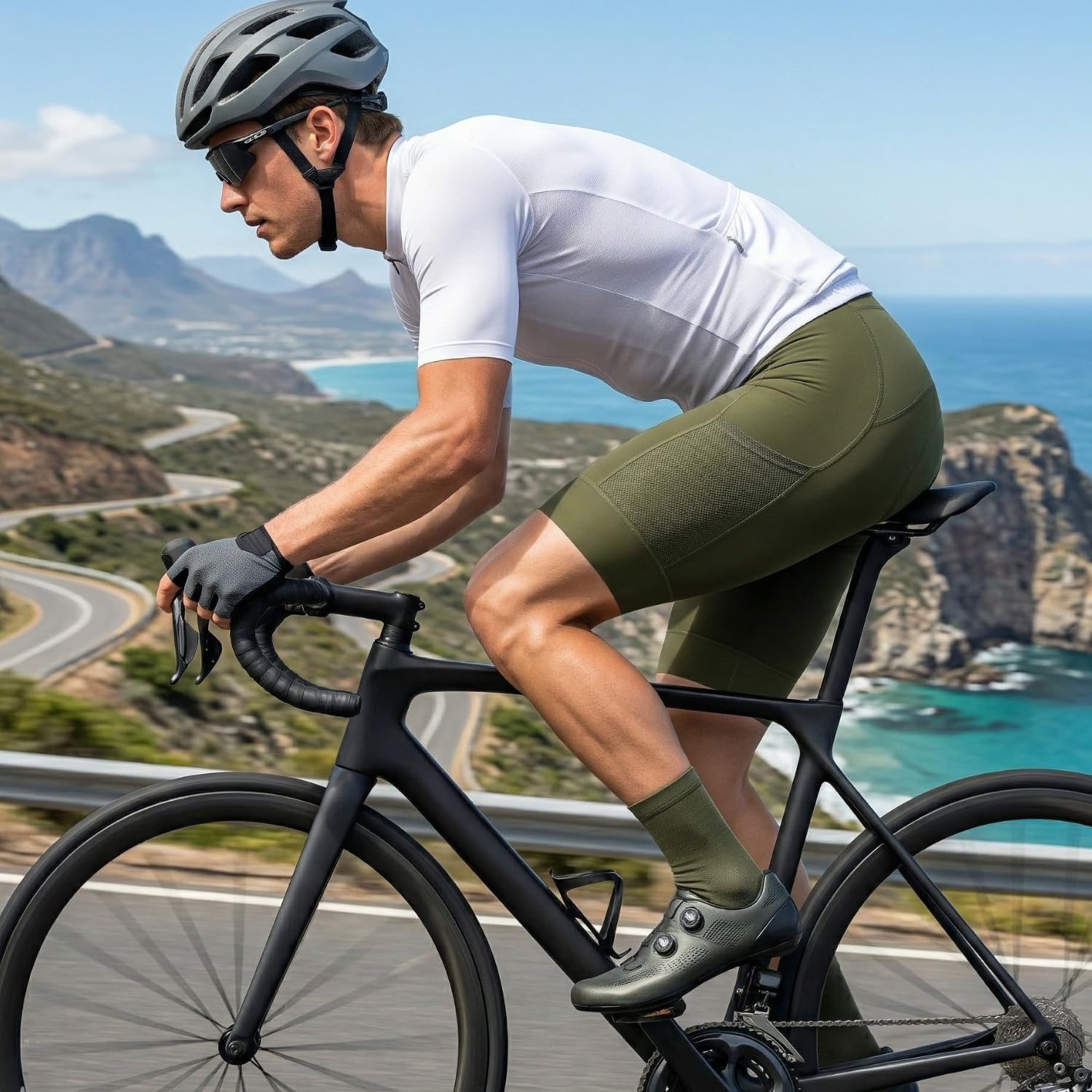 Lo.gas Men's Cycling Bib Shorts, Gel Padded with Pockets, Breathable Quick-Dry for Men – Bild 8