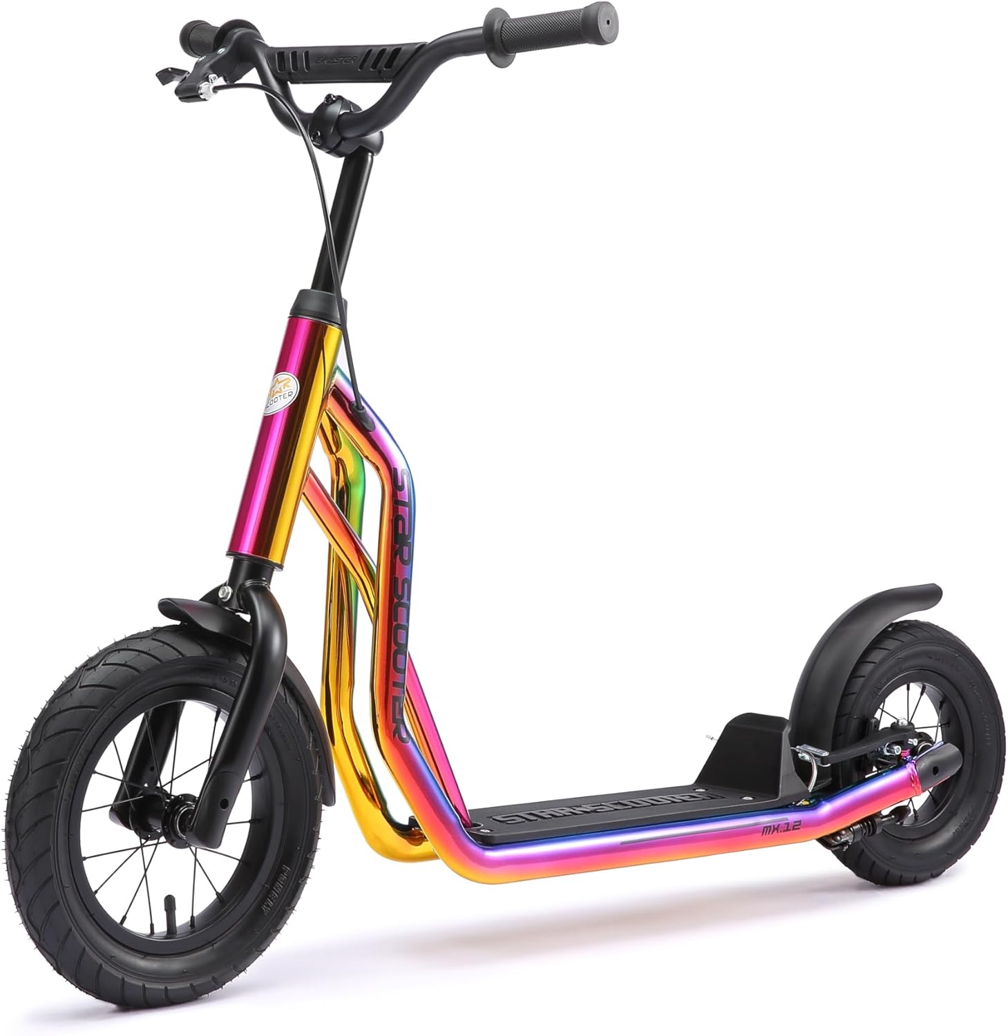 STAR SCOOTER Children's Kick Scooter from 6-7 Years | 12/10 Inch Mixed City Kick Scooter Pneumatic Tyres – Bild 8