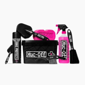 Muc-Off 8 in 1 Bicycle Cleaning Set – Great Gift for Bicycle Lovers – Bicycle Accessories for Cleaning with Muc-Off Bike Cleaner, Bike Protect, Cleaning Brushes and Sponge in Storage Bucket