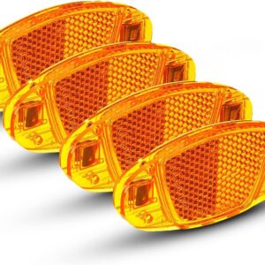 Büchel Spokes Cat Eyes – [Set of 4] StVZO Approved & Shatterproof I Reflectors Bicycle, Bicycle Reflectors, Cat Eye Reflectors Bicycle, Spoke Reflectors