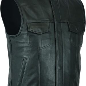 Leatherick Herren Premium im Anarchie-Stil Rindsleder Motorrad Leder (DE/NL/SE/PL, Numerisch, 56, Regular, Regular)