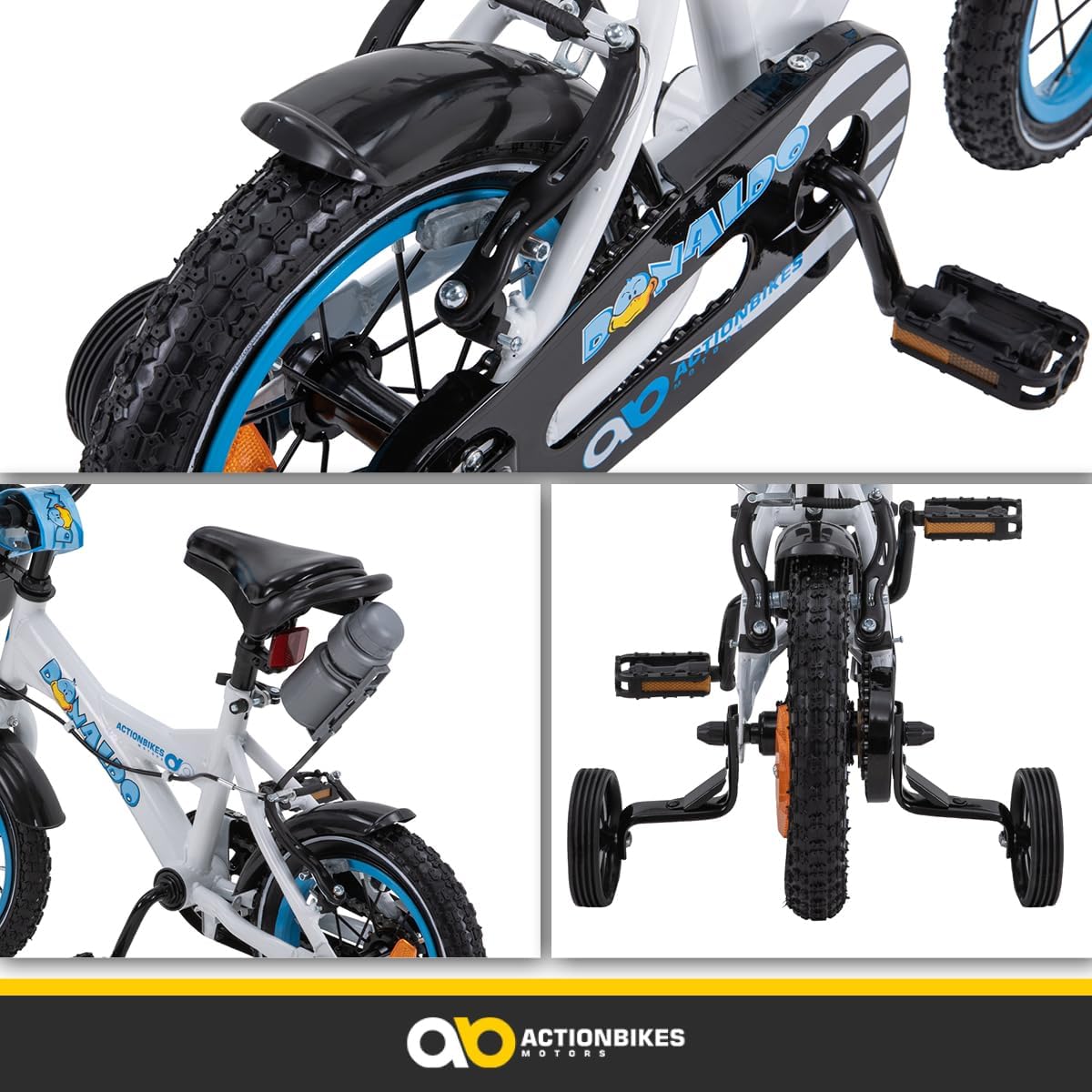 Actionbikes Kinderfahrrad | 12 16 20 Zoll - V-Brake Bremsen - Fahrrad für Kinder von 2-9 Jahren - Schutzblech v. / h - Kinder Fahrrad für Mädchen & Jungen - Fahrräder - Bicycle - Kinderrad - Bike – Bild 8