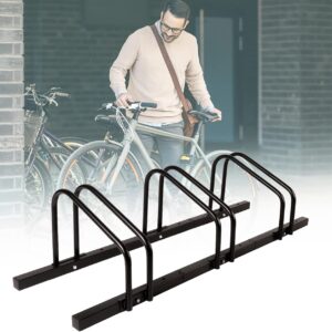 KARAT Bicycle Stand Floor Parker for 3 Bicycles with Tyre Widths up to 55 mm – Floor Mounting or Wall Mounting – Wheel Stand Multiple Stand Floor Stand Bicycle Holder