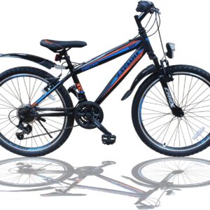 Talson 20 Inch Shimano 18 Speed Mountain Bike with Fork Suspension and Lighting