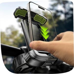 LISEN Bicycle Mobile Phone Holder – [Silicone Pro+] Mobile Phone Holder Bicycle Handlebar E-Scooter, [Offroad & Road Bike] Mobile Phone Holder Bicycle Handlebar Bicycle Mount for iPhone 17 Pro Max, 4.7-7.0 Inch Smartphone