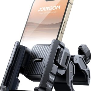 JOYROOM 2026 Mobile Phone Holder Bicycle 【10,000+ Shake Test】1S Quick Release, Non-Slip Silicone, Mobile Phone Holder Bicycle Handlebar Compatible with iPhone 17/16, Samsung S26/S25 (4.7-7 Inch Smartphones)