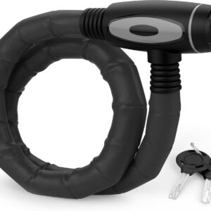 Dansi Curved Link Lock with 2 Keys Matte Smoke Black