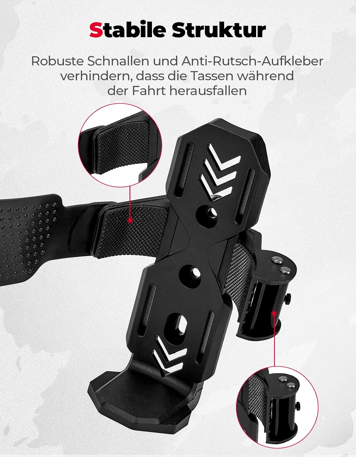 KEMIMOTO Bicycle Bottle Holder, Adjustable Size, Water Bottle Holder for Road Bike, Mountain Bikes, Bicycles, Bicycle Bottle Holder, Black – Bild 4