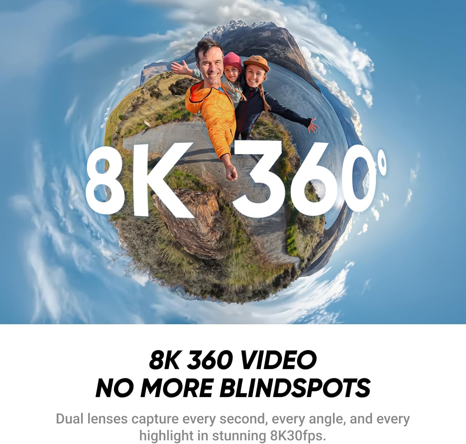 Insta360 X4 Air Road Bike Bundle (Modular) - 165g Lightweight 8K 360°Camera Invisible Selfie Stick Interchangeable Lenses First Record & Then Align Integr. Wind Protection, Stabilization, AI Machining – Bild 3