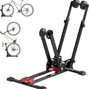 Urban Deco Adjustable Bicycle Stand, Bicycle Stand Floor, Bicycle Stand Road Bike, Suitable for Road Bikes & Mountain Bikes, Stow Away
