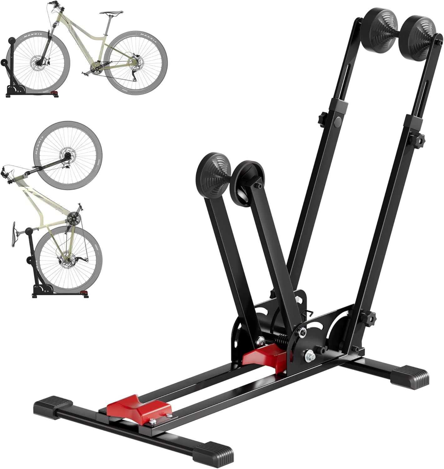 Urban Deco Adjustable Bicycle Stand, Bicycle Stand Floor, Bicycle Stand Road Bike, Suitable for Road Bikes & Mountain Bikes, Stow Away