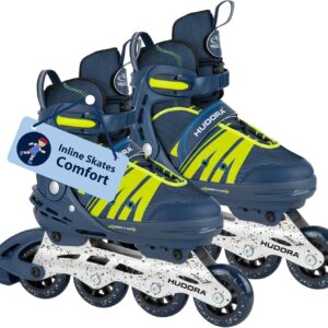 Hudora Comfort Inline Skates, soft boot inline roller skates, adjustable in length and width.