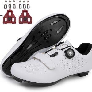 FANSU Cycling Shoes for Men and Women, Road Cycling Shoes with Delta Cleats, Compatible with Look SPD-SL Delta Lock Pedal Riding Shoes, Compatible with Peloton Shoes