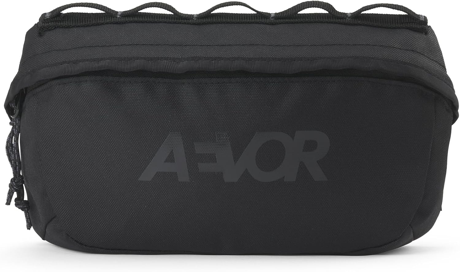 AEVOR Bar Bag Mini Black Eclipse - Handlebar Bag Bicycle - Water-Repellent - 1 L Volume - 2 Inner Pockets - Sustainable - PFC-Free Impregnation