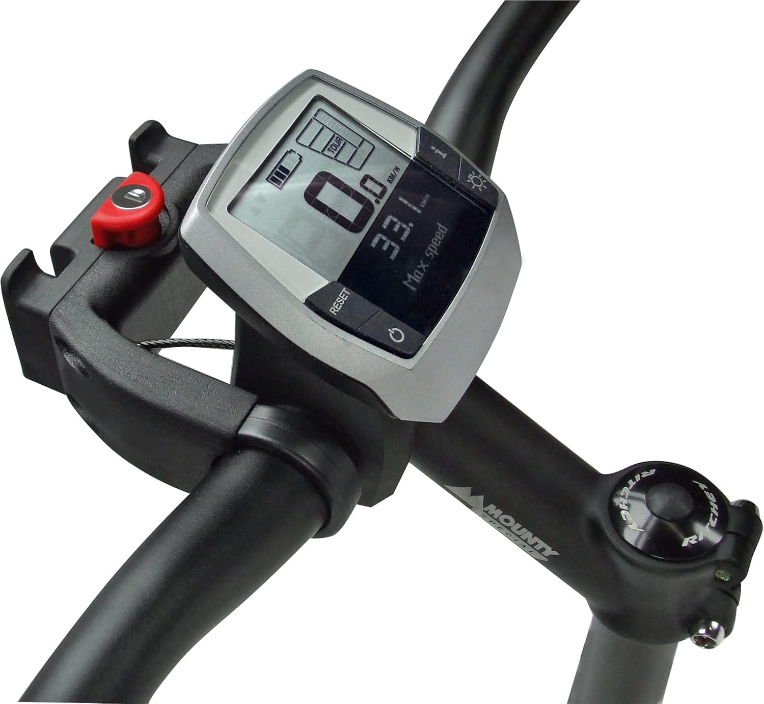 Klickfix Handlebar Adapter E with Lock for E-Bikes with Display, Universal, Suitable for Handlebars with 22–26 mm and Oversized Handlebars 31.8 mm Diameter