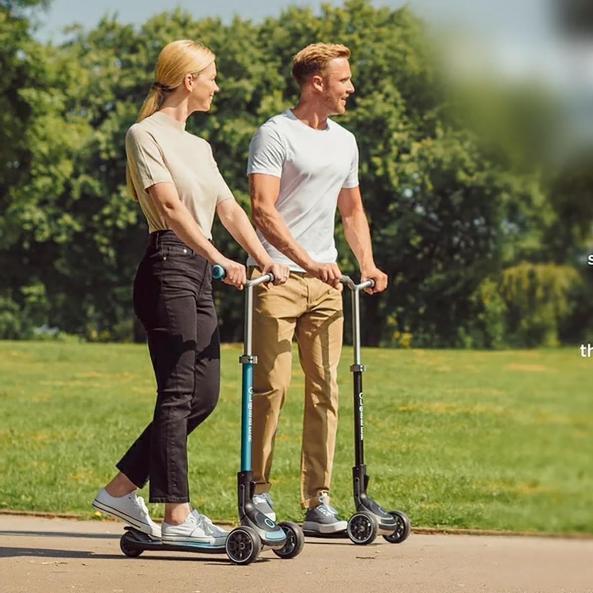 GLOBBER ULTIMUM – Tretroller Kinder Erwachsene, 125/90 mm extra breit, ABEC 7, 3-rädrig, höhenverstellbar – Bild 6