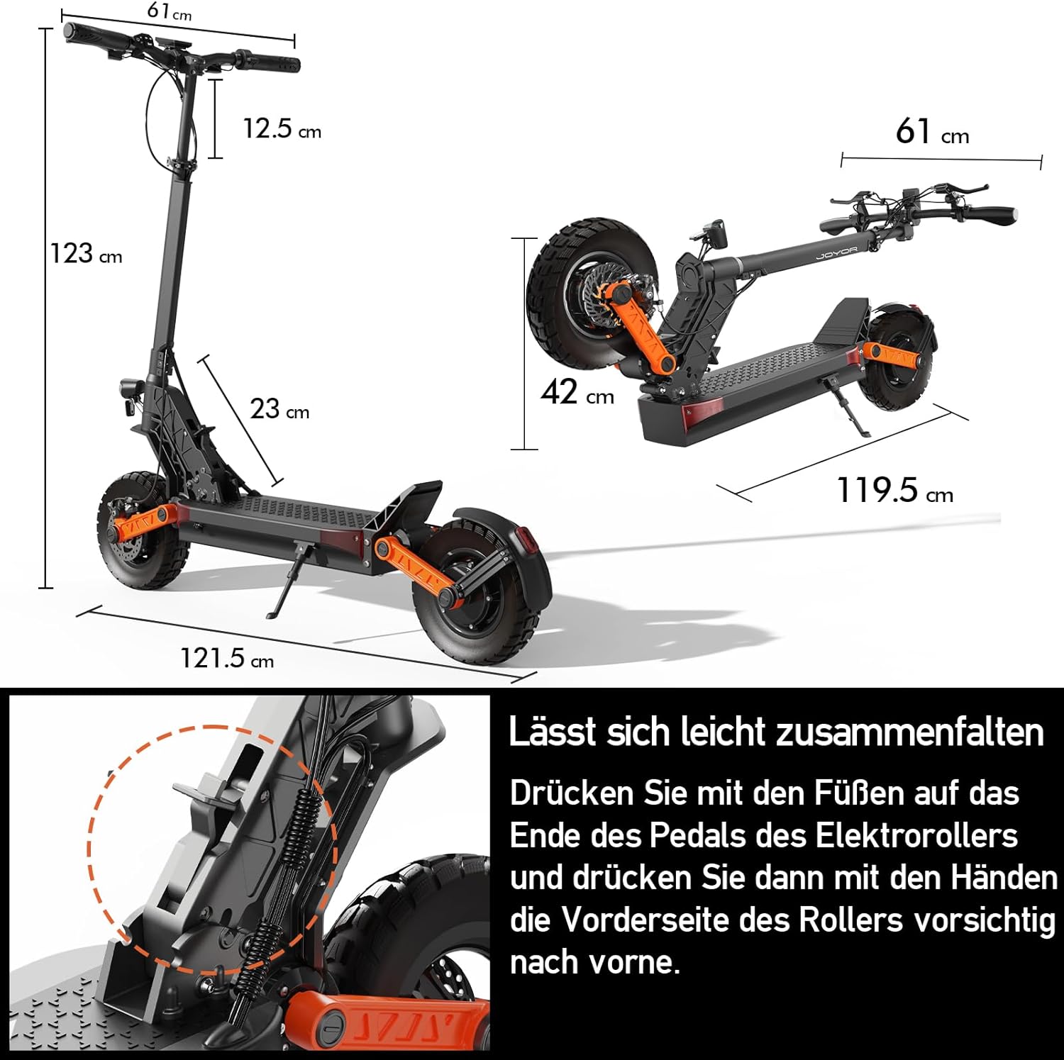 TODIMART E Scooter mit Straßenzulassung D-Serie, 60 km Reichweite, 500W Motor – Bild 7