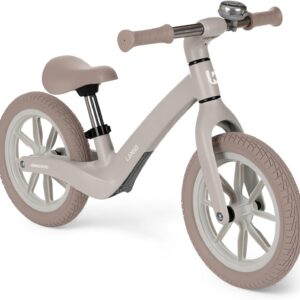 KikkaBoo LANSER, Ultralight Balance Bike, 12 Inches, Adjustable Seat, Bicycle for Toddlers 3-6 Years, Beige