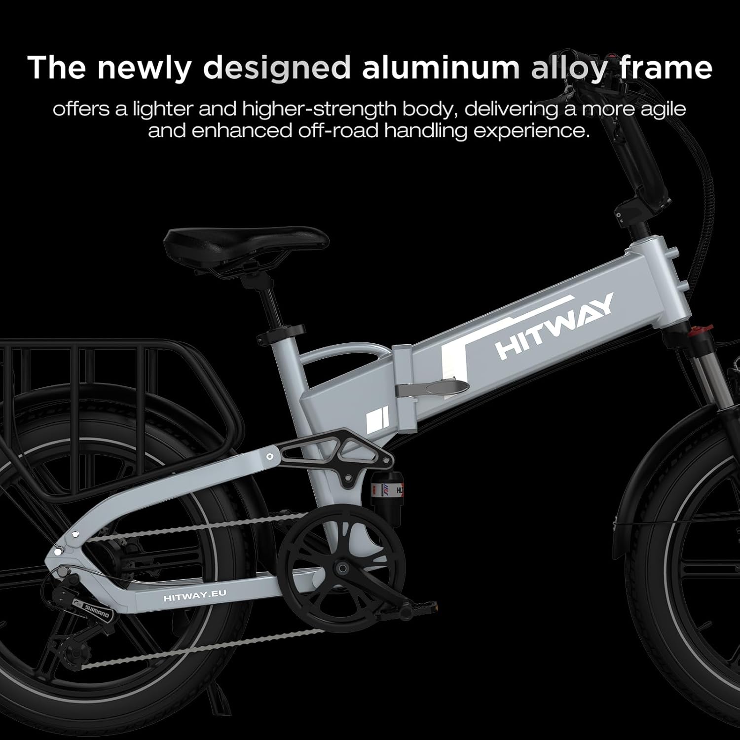 HITWAY E Bike BK10S PRO, 48V 720Wh 250W Elektrofahrrad, 70-120km Reichweite, 20" *4.0 Fat Reifen, APP-Steuerung, 7-Gang, IP54 wasserdicht Pedelec – Bild 6