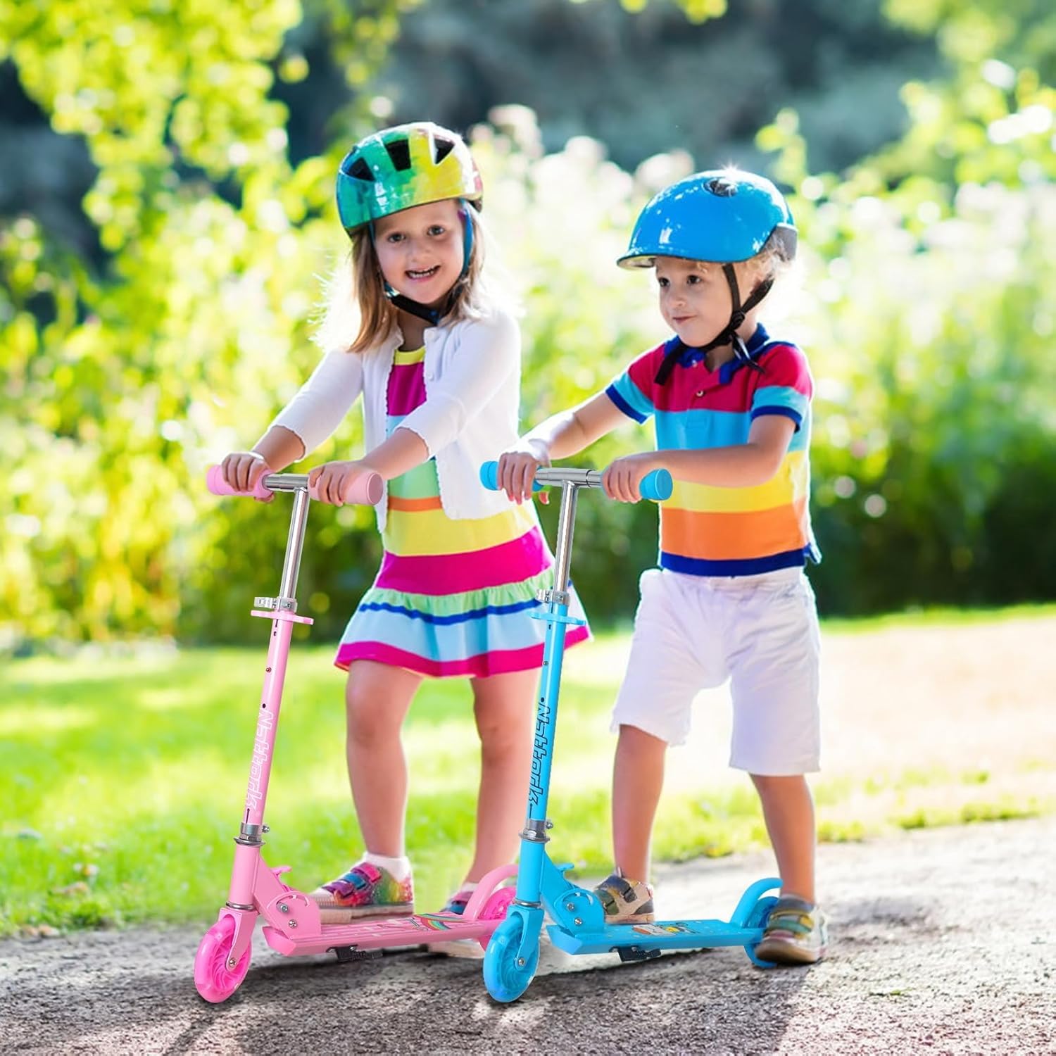 Nattork Children's Scooter for Boys & Girls, Portable, Lightweight Folding Design with Brake System, Height-Adjustable Handlebar and up to 50 kg Load Capacity – Bild 7