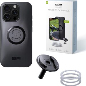 SP CONNECT Micro Stem Bundle | SPC+ | for iPhone 16 Pro | Mobile Phone Holder for Bicycle Handlebar | Smartphone Holder Bicycle | Mobile Phone Holder