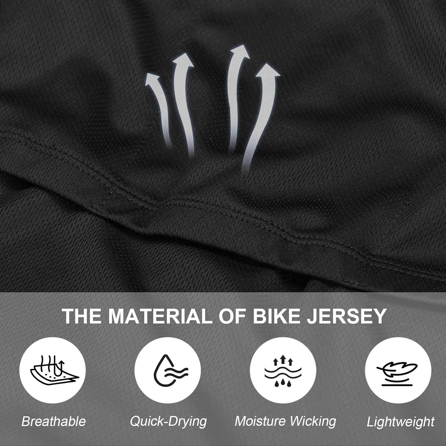 NuCamper Men's Cycling Jersey Short Sleeve Cycling Jersey T-Shirt with 3 Pockets, Breathable and Quick-Drying Cycling Clothing Men's Cycling Jerseys MTB for Cycling Outdoor Sports – Bild 7
