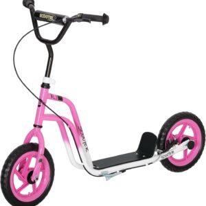 AIYAPLAY Children’s Scooter Kick Scooter with Adjustable Handlebar, Large Wheels and Handbrake 12 Inch City Scooter for 5-12 Years Boys and Girls