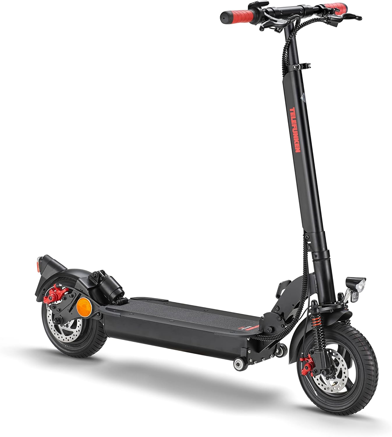 Telefunken Synergie S950 E-Scooter with Road Approval ABE Full Suspension Electric Scooter with 50 km Range, 10 Inch Pneumatic Tyres and Disc Brakes