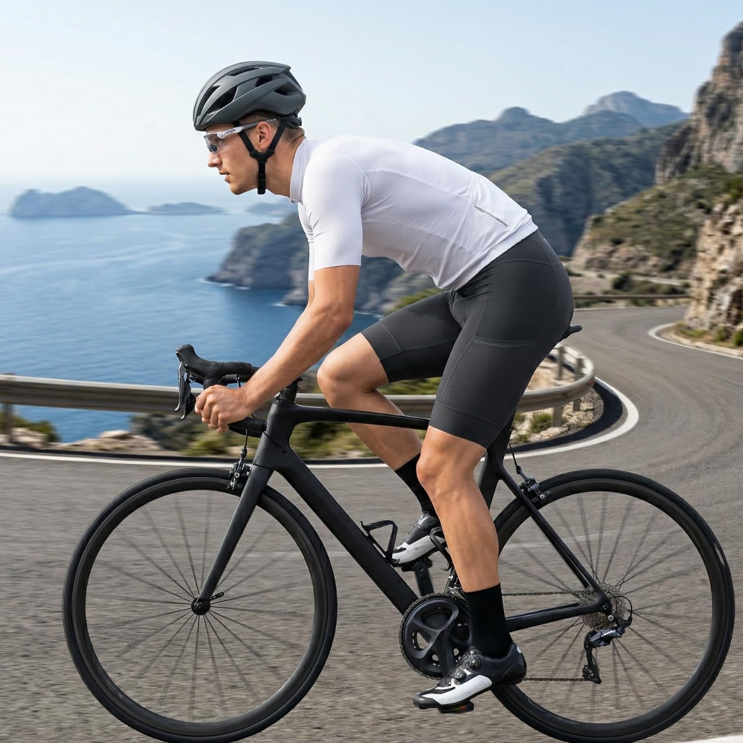 Lo.gas Men's Cycling Bib Shorts, Gel Padded with Pockets, Breathable Quick-Dry for Men – Bild 3
