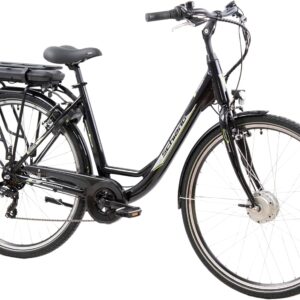 F.LLI Schiano E-Moon, E Bike für die Stadt, 36V 13Ah Abnehmbarer Akku, Motor 250W 40Nm, City Ebike für Herren und Damen, Schwarz