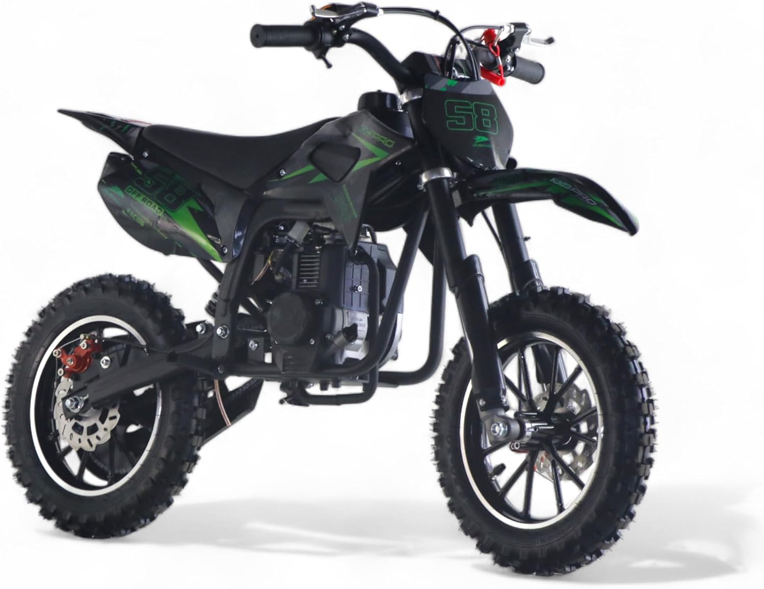 KXD 701A/706A/708A/703A /705 49cc 2/4-Stroke Dirt Bike Pocket Dirt Bike Motocross Motorcycle Cross 49 cc Motor Dirt Bike Pocket Bike (Green, KXD 703B 4-Stroke 49cc PullStarter "Offroad Racing 58)
