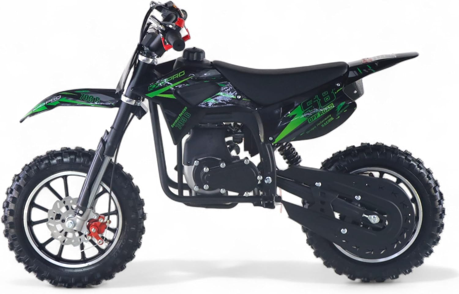 KXD 701A/706A/708A/703A /705 49cc 2/4-Stroke Dirt Bike Pocket Dirt Bike Motocross Motorcycle Cross 49 cc Motor Dirt Bike Pocket Bike (Green, KXD 703B 4-Stroke 49cc PullStarter "Offroad Racing 58) – Bild 6
