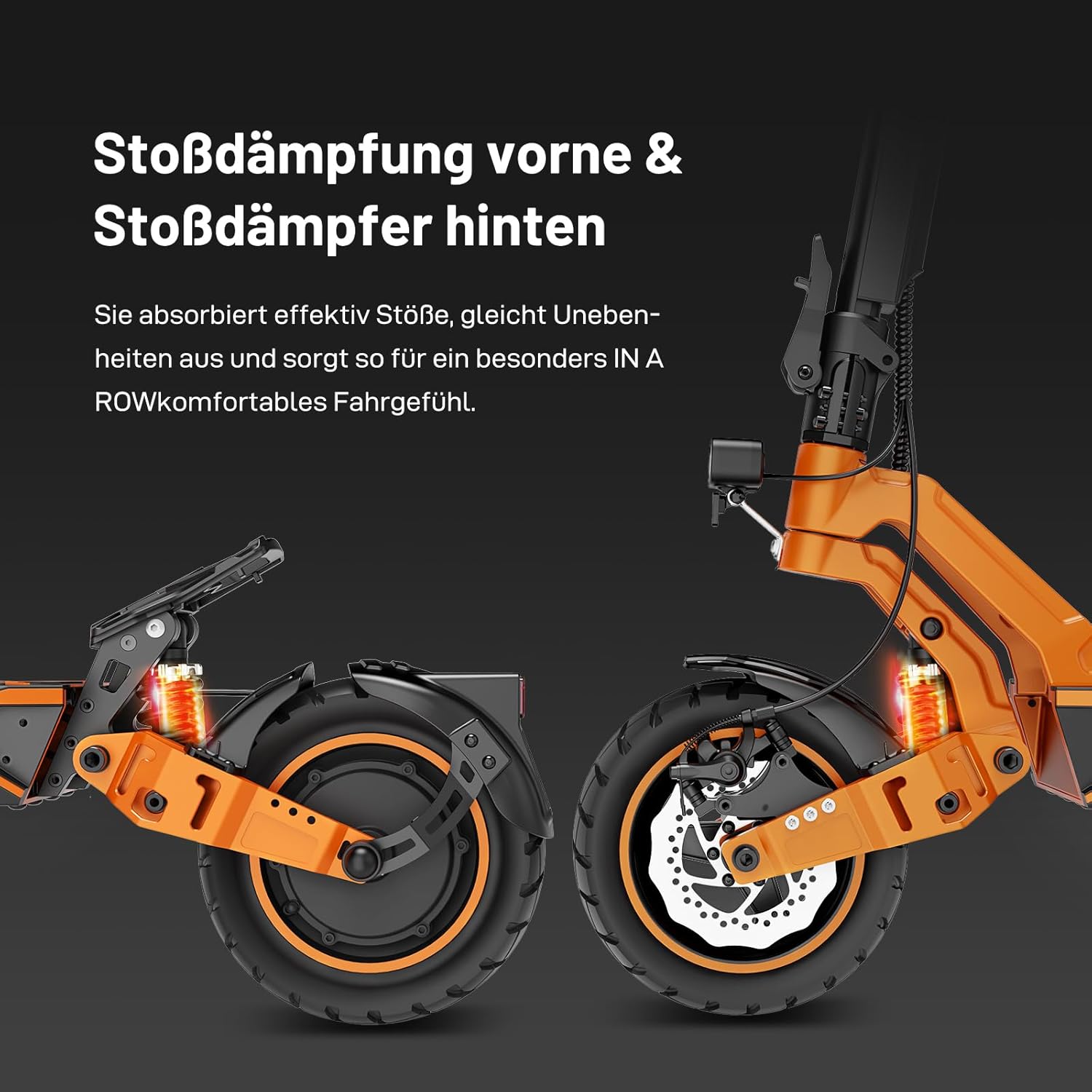 RCB D7/D7PRO(Ultra) E-Scooter, Electric Scooter for Adults with Road Approval (ABE), NFC/Indicator/App, 26% Incline 500W Motor Tip 1600.80-130 KM, 20.8-27 Ah, 10 Inch Self-Repairing Gel Tyres – Bild 9