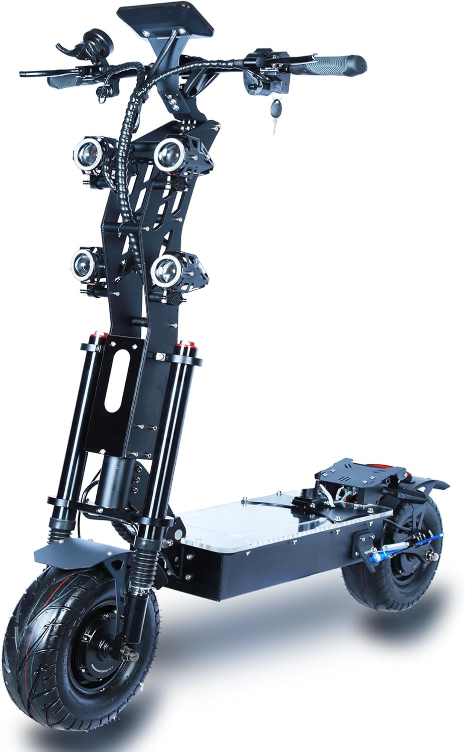 HWWH P3 E Scooter E Scooter Electric Scooter Fast Adult Foldable 13 Inch NFC Start 3-Speed Gear Double Motor Double Hydraulic Suspension 60 V 50 Ah Li-ion Battery