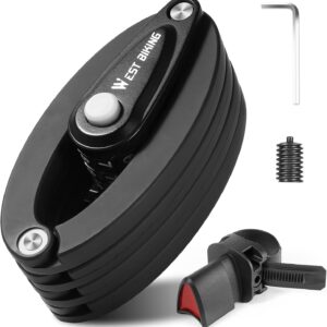 XIQI Bicycle Lock Folding Lock Combination Lock High Security 85 cm Length Bicycle Lock Combination Lock with Bracket High Security Level 10, E Scooter Lock Bicycle Locks for MTB & Road Bike