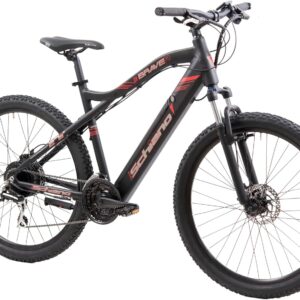 F.lli Schiano Braver, E Bike Mountain Bike, 27.5 Inches, 36 V 11.6 Ah Removable Battery, Motor 250 W 50 Nm, MTB Ebike for Men and Women, Black/Red