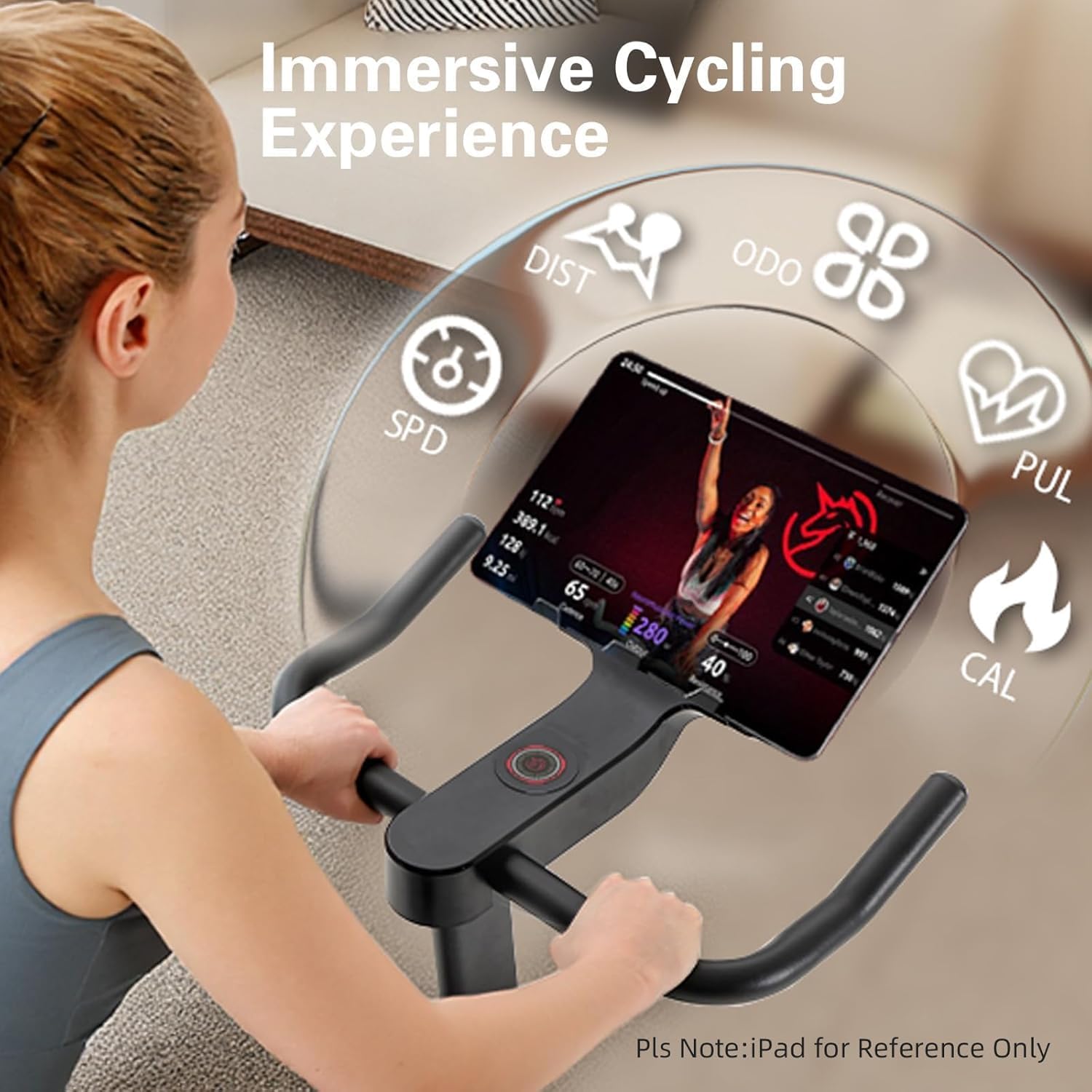 Bluearth Heimtrainer Fahrrad mit Magnetischem Widerstand, Hometrainer Fahrrad mit Smart App, Leise & Bequem Indoor Spinning Bike mit Immersivem Erlebnis und Live-Kursen, Max. 150KG – Bild 6