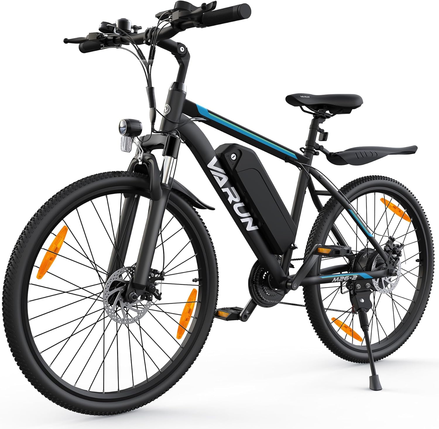 VARUN E Bike, 26 Inches/24 Inch E-Bike Men Women with 48 V/36 V Battery, 250 W Motor, Ebike Mountain Bike with 21/1 Gear, 4 Modes, Aluminium Frame, Electric Bicycle for Adults / Teenagers, Range Max