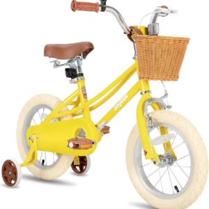 JOYSTAR 12/14/16/18/20 Zoll Kinderfahrrad für Kleinkinder 2-11 Jahre Mädchen, Mädchenfahrrad mit Stützrädern & Korb