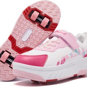 Shoes with Wheels for Boys Girls Kids Roller Skates 2 in 1 Roller Shoes Trainers Skateboard Shoes