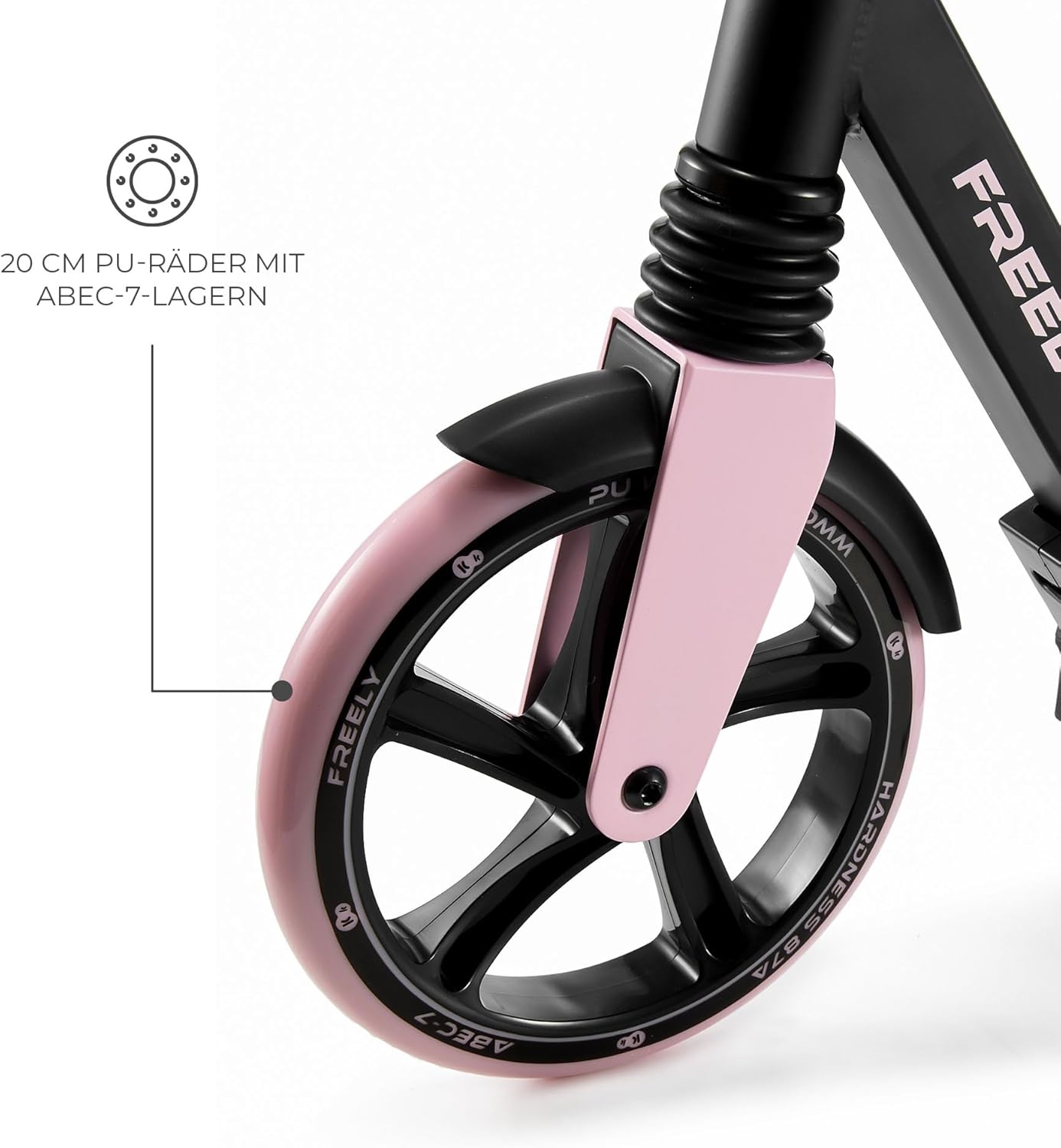 Kinderkraft Freely Scooter ab 3 Jahren, Kinderroller bis zu 100 kg, schnellen Zusammenklappen, Räder aus PP – Bild 5