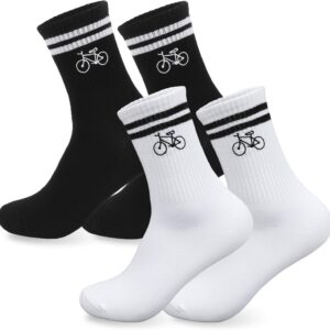 HUKUMA Road Bike Socks, 35-46 Bicycle Socks Men, Bicycle Gift for Men and Women, Road Bike Accessories, Bicycle Rider Tennis Socks Accessories, Funny Gift for Birthday Men and Women