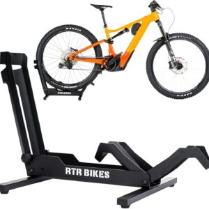 RTR BIKES Brutus Bicycle Stand Floor – Professional Rear Wheel Stand for E-Bike & MTB up to 30 kg – Solid Steel Base – Suitable for 26-29 Inches & Tyre Width up to 2.8 Inches – Made in EU