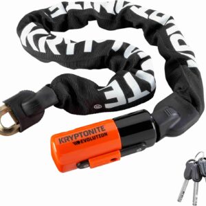 Kryptonite Kabelschloss Evolution series 4 Integrated Chain 1090, Schwarz, 90cm